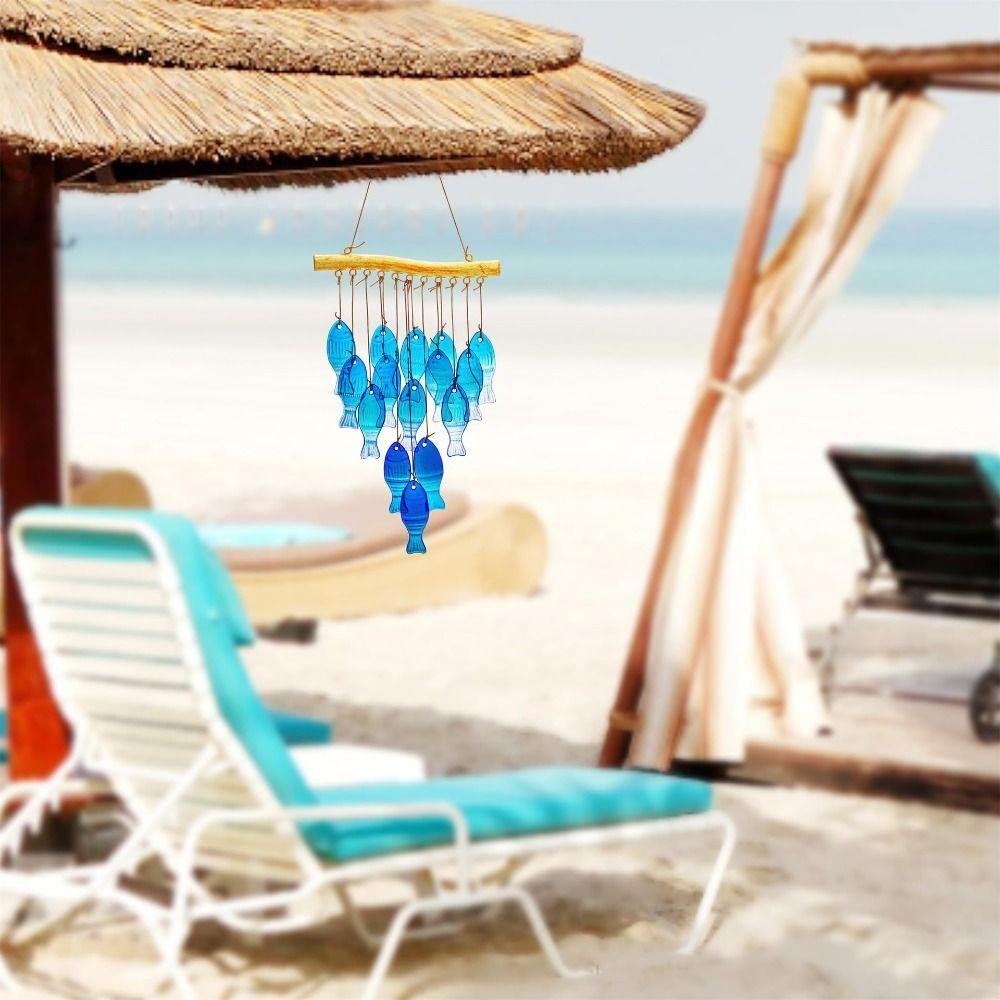 Креативный колокольчик ветра в форме рыбы, коллекция новинок, подвеска-ловец солнца, балкон Style 2